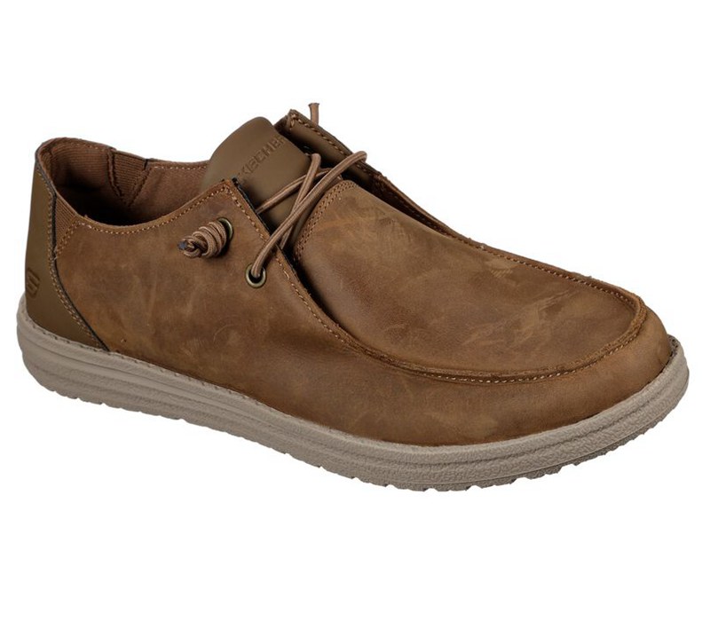 Skechers Relaxed Fit: Melson - Ramilo - Mens Slip On Shoes Brown [AU-DU2274]